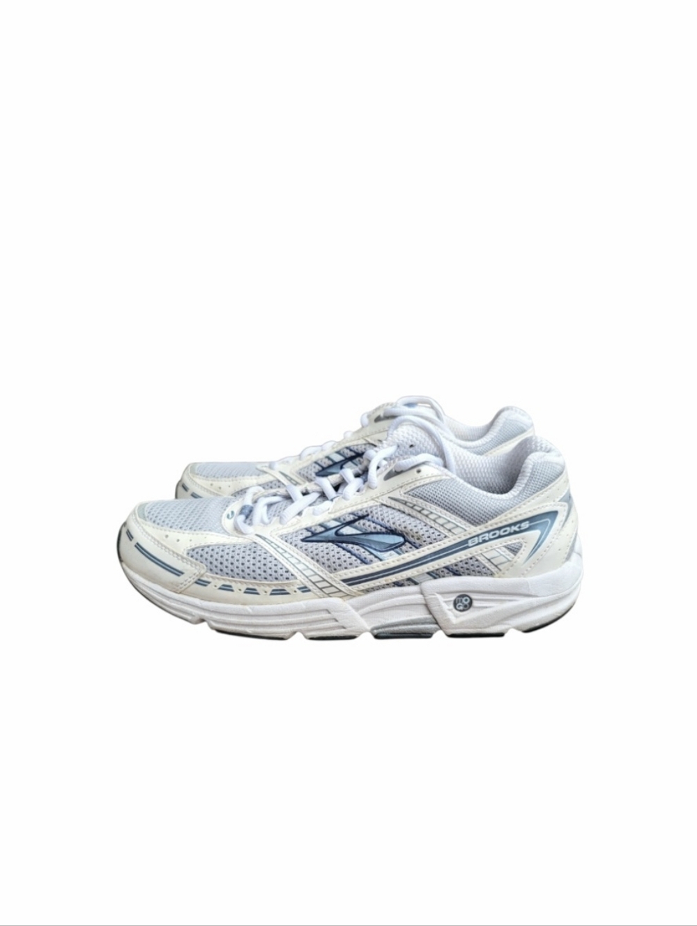 Brooks Addiction 9 Athletic Run Walk Tennis Shoe Sneaker White Blue Women 9.5 - Picture 3 of 9